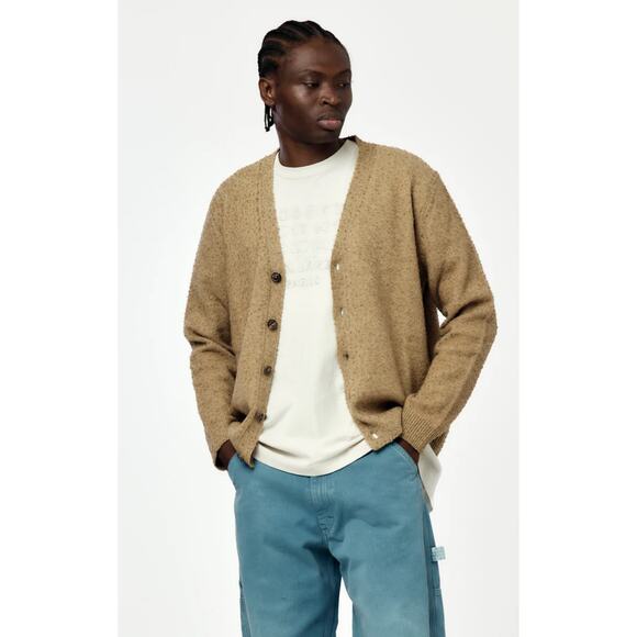 Maison Margiela Mens Wool-blend Cardigan in Walnut XS - Picture 7 of 8